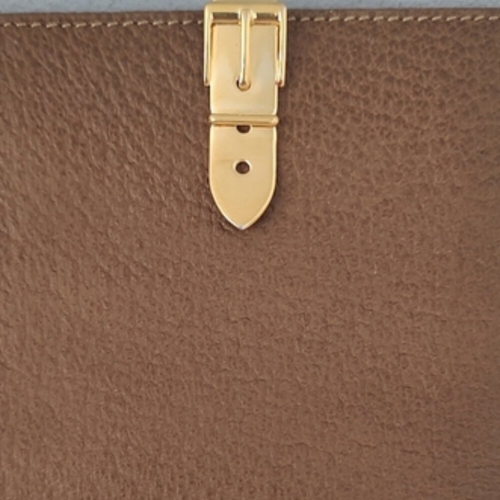 Gucci vintage 70s 80s buckle belt leather compact wallet w/box EUC - Picture 4 of 10